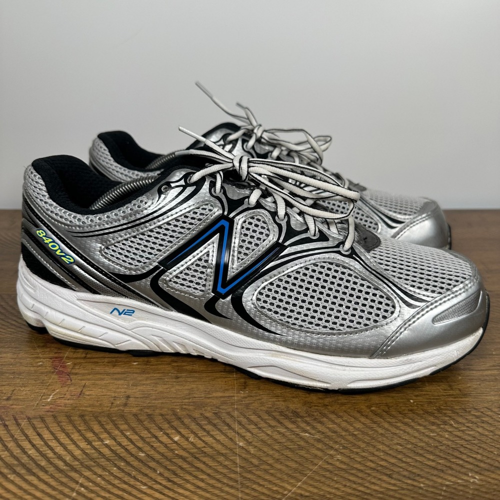 New Balance Shoes Mens 12 2E Wide Silver 840v2 Running Walking Mesh USA Sneakers